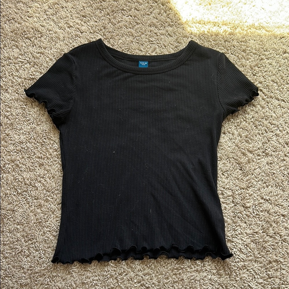 Old Navy Charcoal Ribbed Top